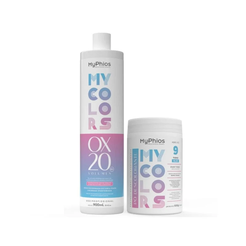 My Colors Discoloration Peroxide OX 20 Volumes + Bleaching Powder Kit by My Phios