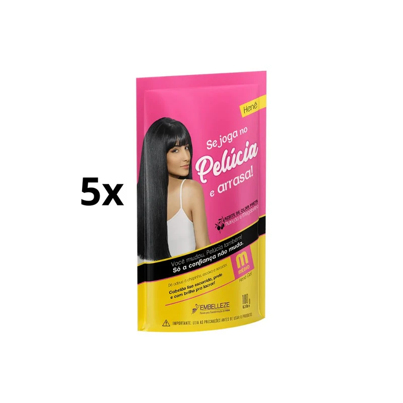 Semprebella Hene Pelucia Medium Pouch Hair Color 180g Embelleze - Lot of 5 - 35oz