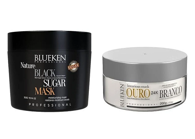 Blueken Black Sugar Mask 300G + White Gold Gold Mask 200G