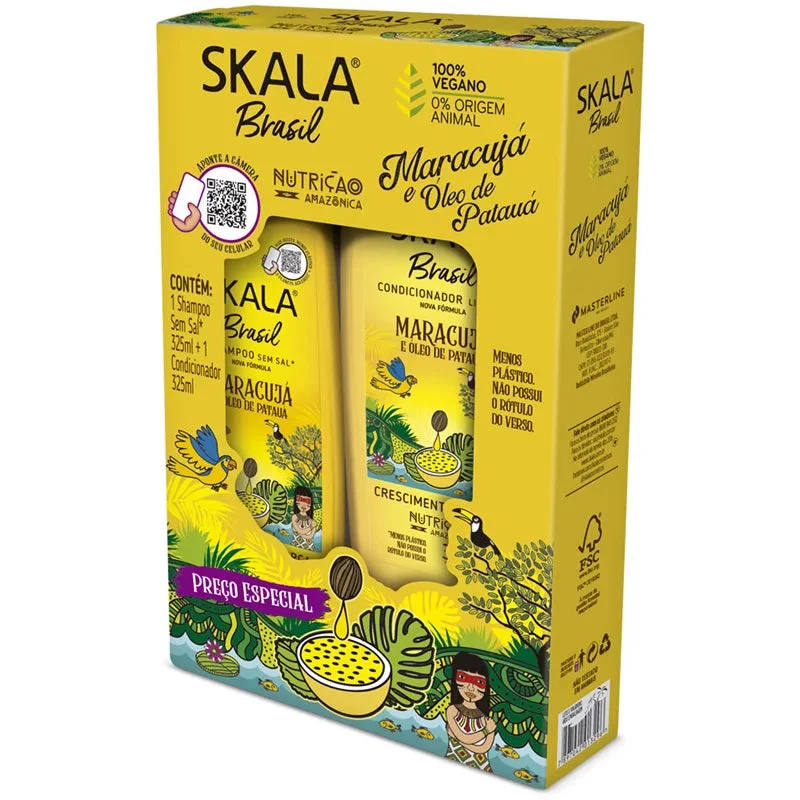 Skala Brasil Maracuja Passionfruit & Patua Oil Vegan Shampo and Conditioner - Skala