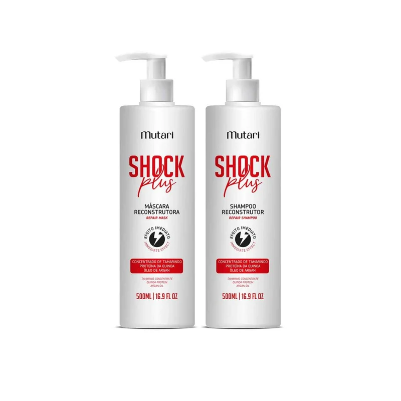 Mutari Shock Plus Reconstruction Treatment Kit 2x 500ml / 2x 16.9 fl oz