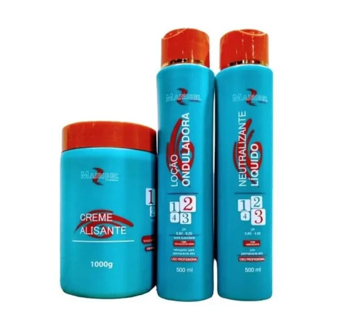 Ammonium Thioglycolate Extra Strong Afro Progressive Kit 3 Itens - Mairibel