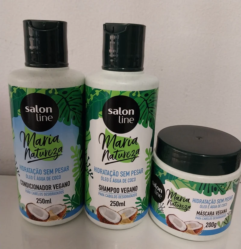 Salon Line Argan Amla Neem Millennial Oils Maria Natureza Vegan Kit 3 Products