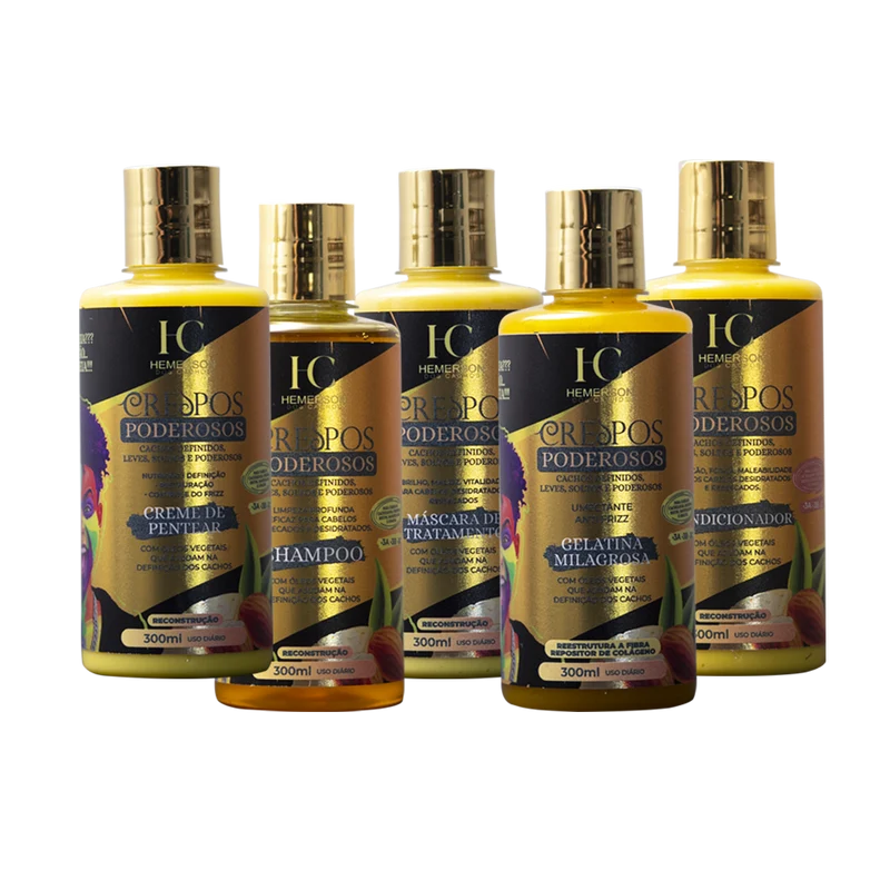 Mestre dos Cachos Onduladas Poderosas Kit 5x 300ml / 5x 10.14 fl oz