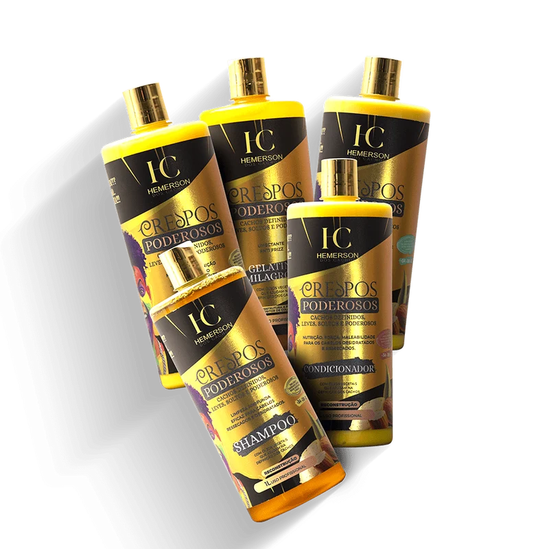 Mestre dos Cachos Crespos Poderosos Kit 5x 1L / 5x 33.81 fl oz
