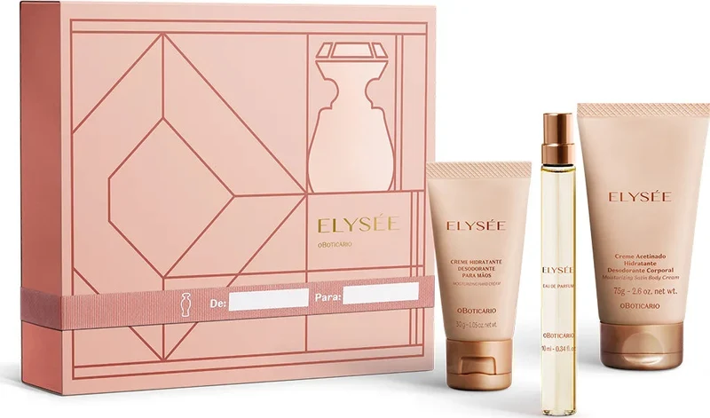 Original Female Elysee Gift Parfum Kit 3 Products + Necessaire - o Boticário
