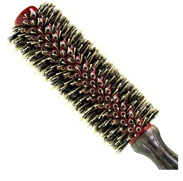 Professional Wooden Combing Natural Boar / Nylon Bristles Hair Brush W 0313 S - Evas