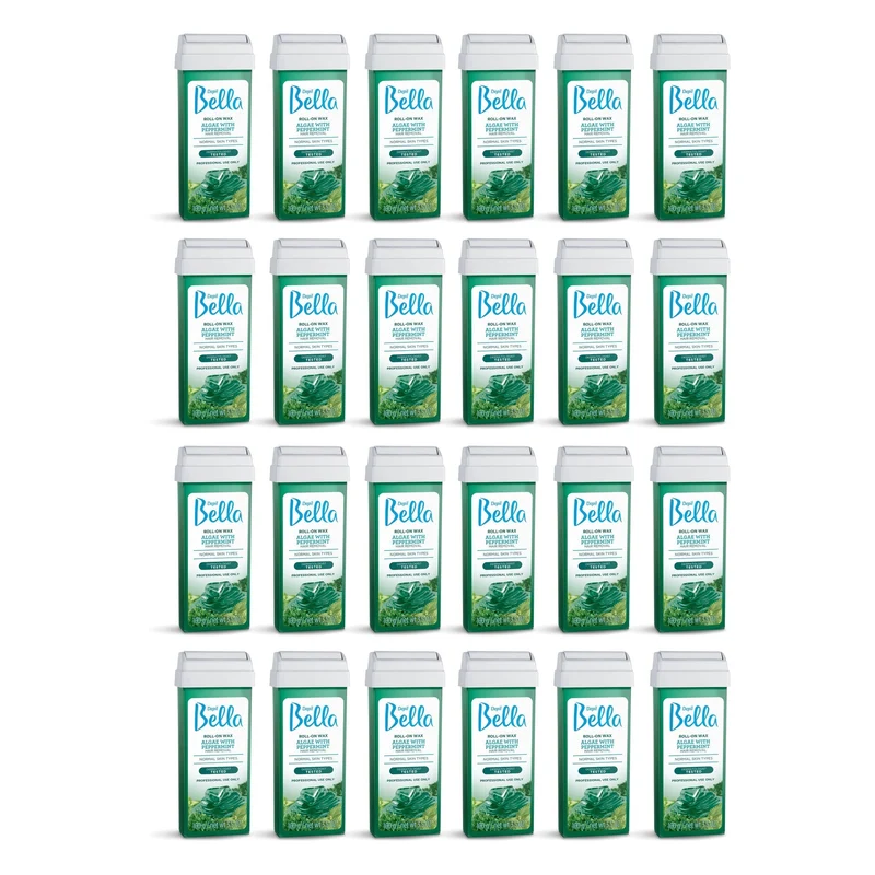 Depil Bella Roll-On Algae with Peppermint Wax Hair Removal Cartridges 3.52Oz (120 Units )