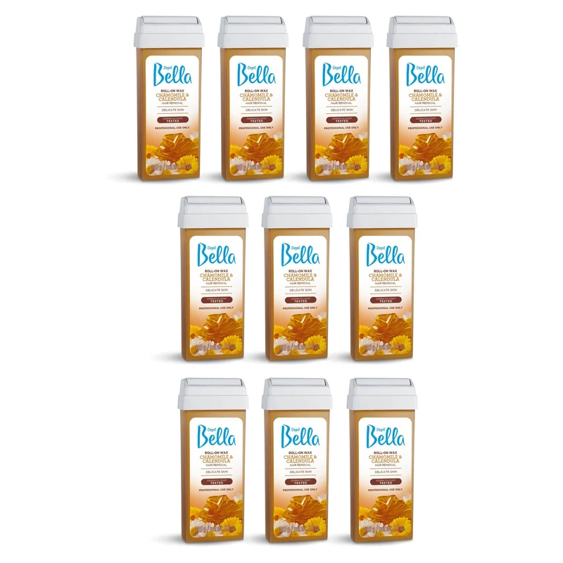Depil Bella Roll on Chamomile and Calendula Wax Hair Removal Cartridges 3.52 Oz (10 Units )