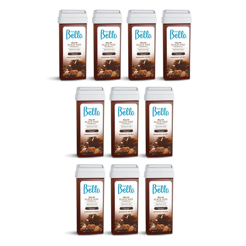 Depil Bella Roll on Black Wax Hair Removal Cartridges 3.52 Oz (10 Units )