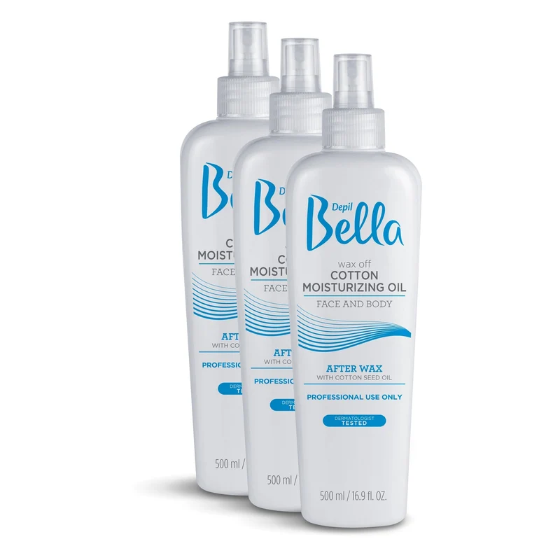 Depil Bella Post Waxing Body Oil Moisturizing Remover with Cotton Seed Oil 500 ml (3 Units)