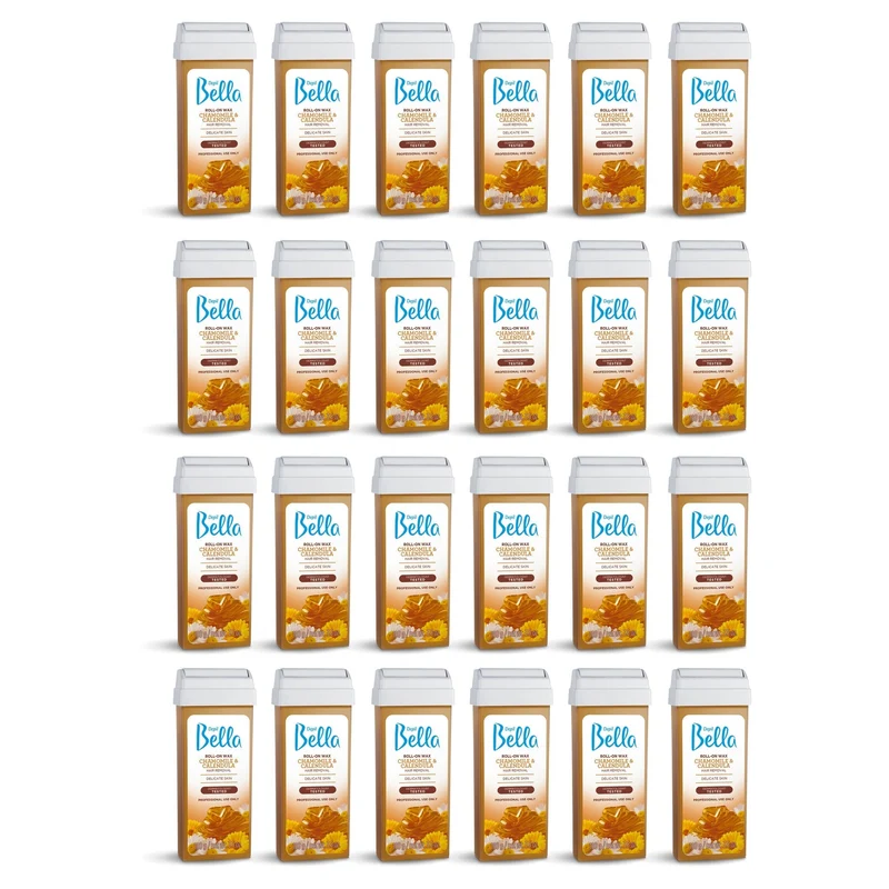 Depil Bella Roll on Chamomile and Calendula Wax Hair Removal Cartridges 3.52 Oz (24 Units )