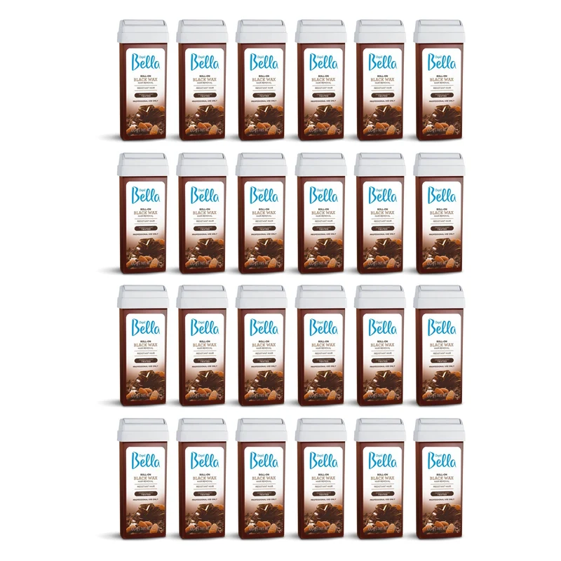 Depil Bella Roll on Black Wax Hair Removal Cartridges 3.52Oz (24 Units )