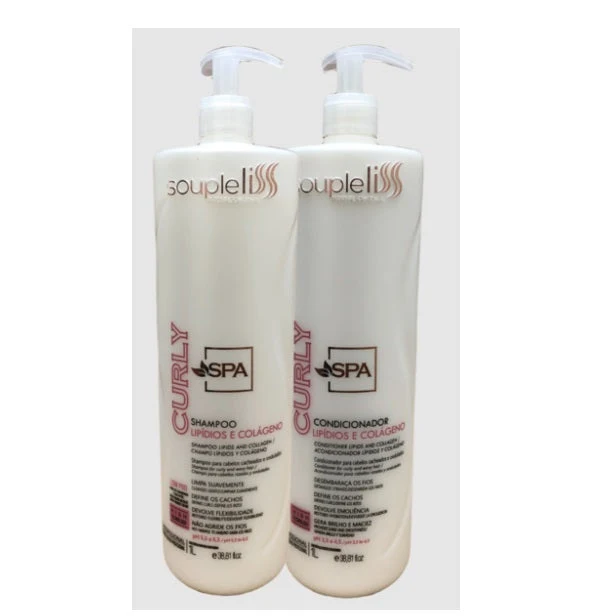 SPA Curly Curls Maintenance Dry Hair Softness Hydration Treatment Kit 2x1L - Souple Liss