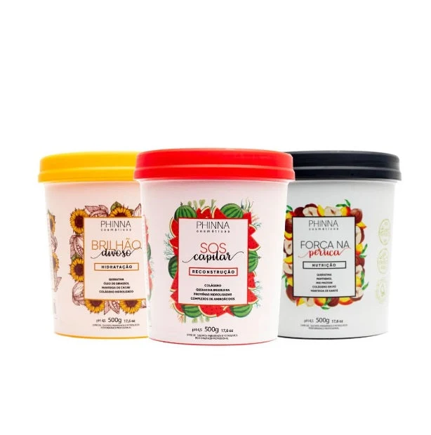 Hair Schedule Masks Reconsturction Hydration Nourishing Treatment Kit 3x500g - Phinna