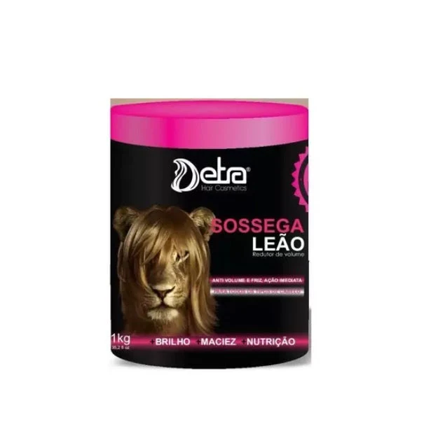 Sossega Leão Volume Reducer Hair Straightening Smoothing Treatment 1Kg - Detra Hair