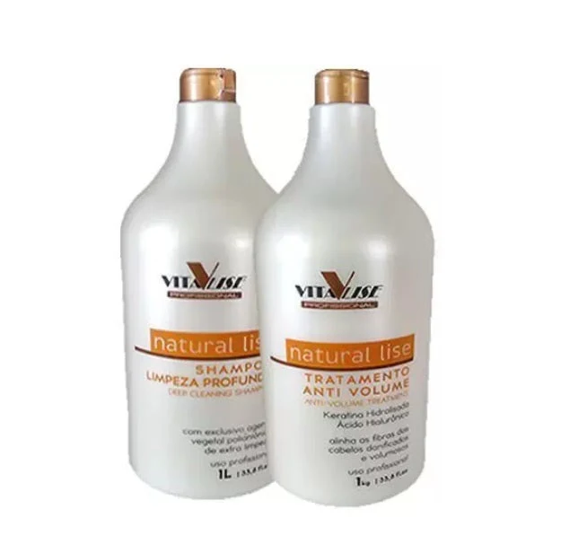 Natural Lise Hair Straightening Progressive Brush Volume Reducer Kit 2x1L - Detra Hair