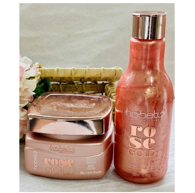 Rose Gold Brittle Hair Growth Strenghtening Hydration Treatment Kit 2x300 - Hobety