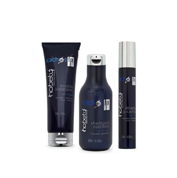 Cachos Curls Fix Curly Frizz Control Hair Nutrition Treatment Kit 3 Itens - Hobety