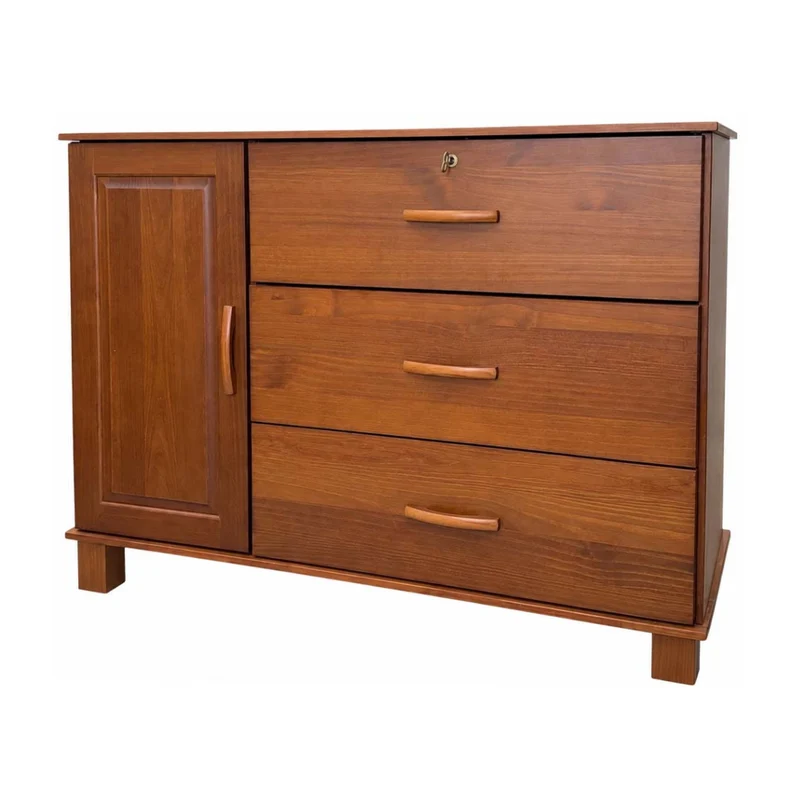 Finestra Mueble Gavetero de Madera con 1 Puerta y 3 Gavetas