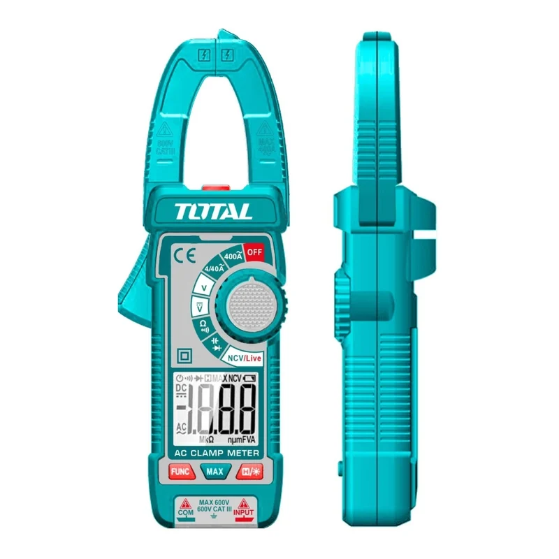 Total Tester Multímetro Digital AC 400A T/Gancho, TMT762001