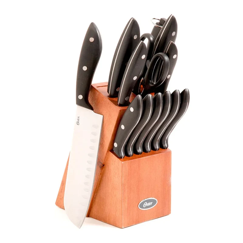 Oster Set de Utensilios de Cocina de Acero Inoxidable Huxford, 14 Piezas