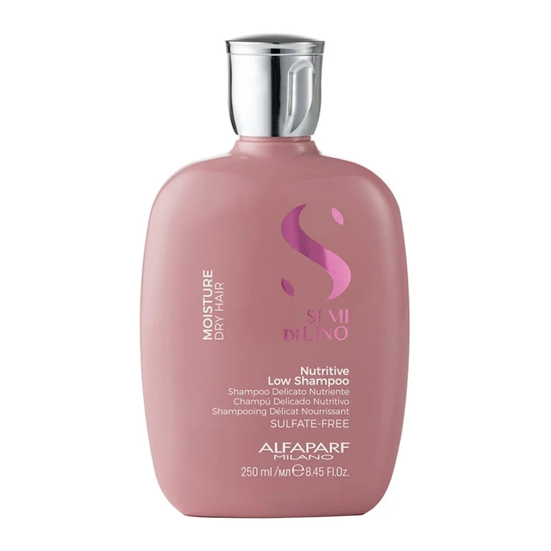 Alfaparf Champú para Cabello Seco Semi Di Lino Nutritive Low Shampoo, 250ml
