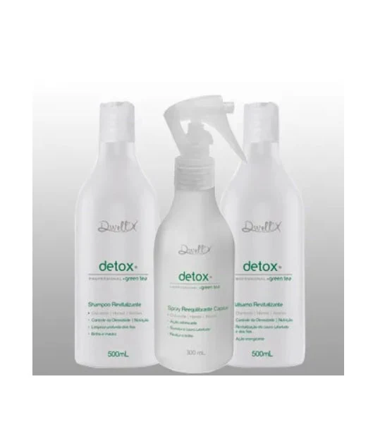 Detox Hair Healthy Oiliness Control Revitalizing Treatment Kit 3 Itens - Dwell'x
