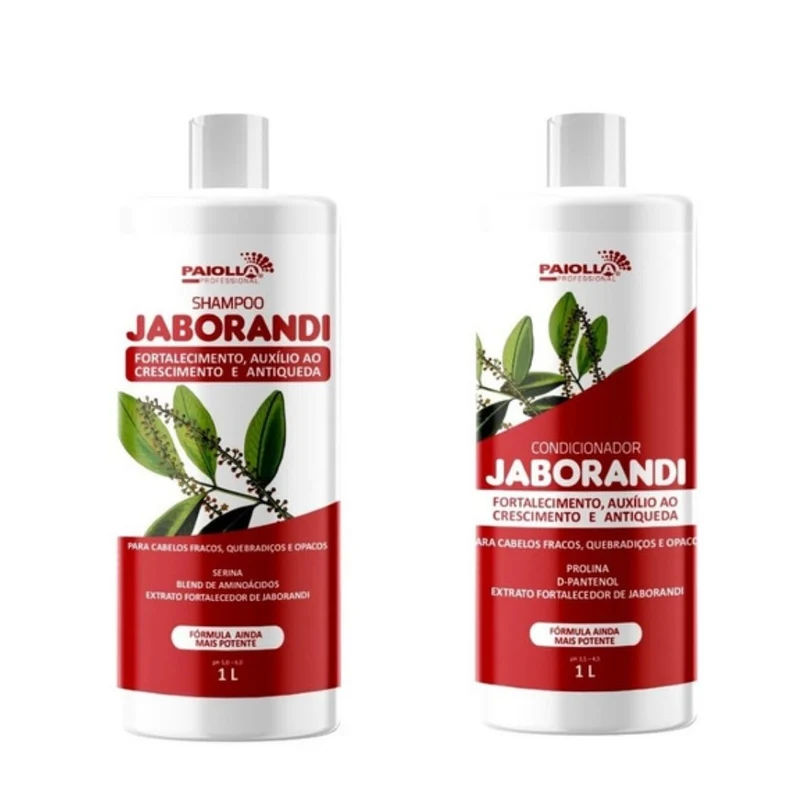 Jaborandi Hair Growth Fortifying Treatment Anti Loss Control Kit 2x1L - Paiolla