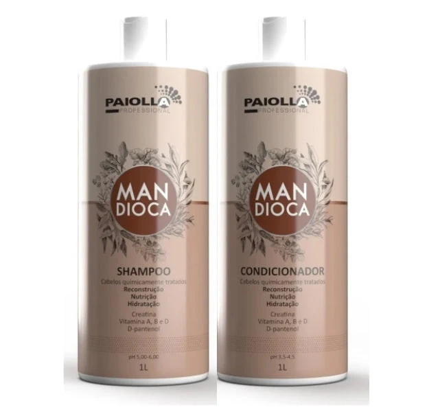 Mandioca Cassava Damaged Hair Reconstruction Treatment Kit 2x1L - Paiolla