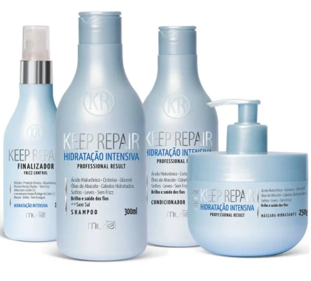 Keep Repair Hydration Softness Hyaluronic Acid Hair Treatment Kit 4 Itens - Muriel