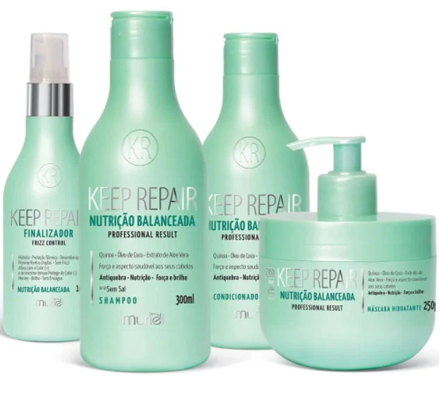 Keep Repair Balanced Nutrition Hair Strenght Resistance Hair Kit 4 Itens - Muriel