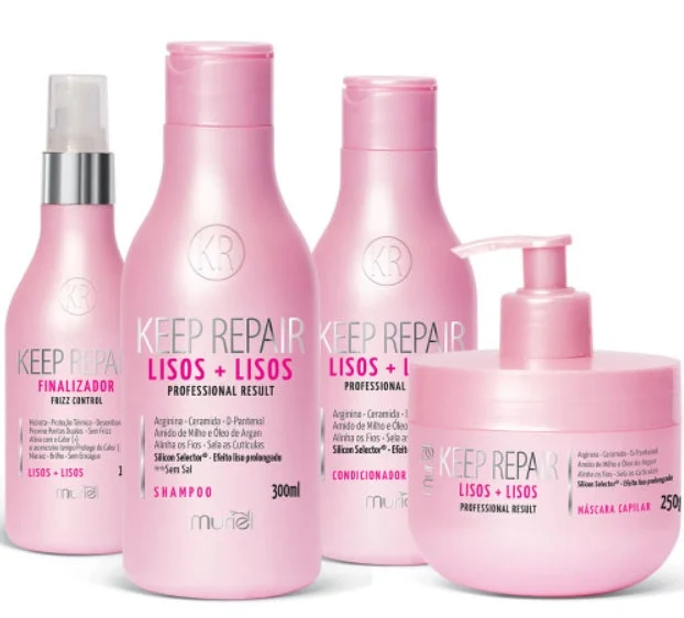 Keep Repair Lisos + Smooth Brittle Hair Nourishing Treatment Kit 4 Itens - Muriel
