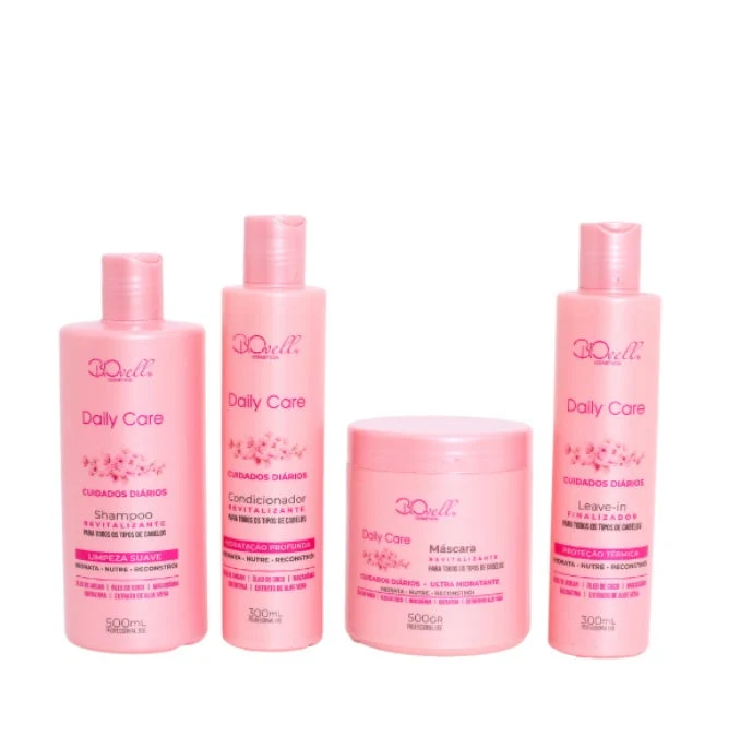 Daily Care Home Care Restore Hydration Hair Treatment Kit 4 Itens - BioWell