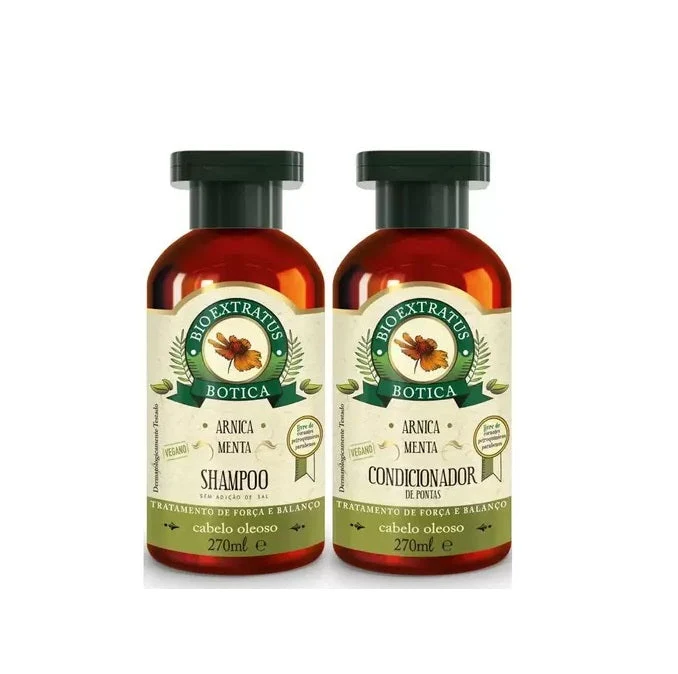 Botica Arnica Oily Hair Strenght Shine Growth Treatment Kit 2x270ml - Bio Extratus
