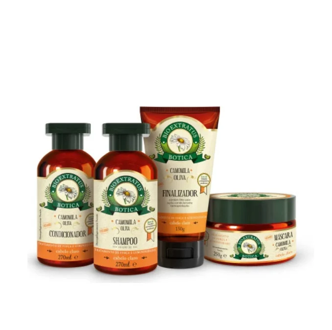 Botica Camomila Chamomile Hair Nutrition Treatment Kit 4 Itens - Bio Extratus