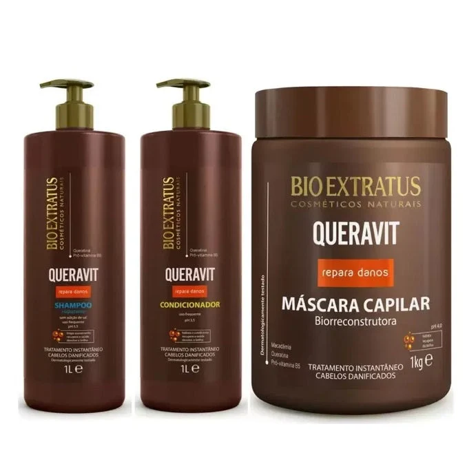 Queravit SOS Damage Hair Bio Reconstructor Treatment Kit 3x1 - Bio Extratus