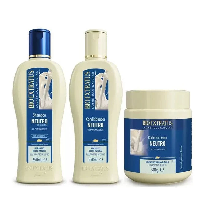 Neutral Bases Hair Moisturizing Cleansing Treatment Kit 3x500 - Bio Extratus