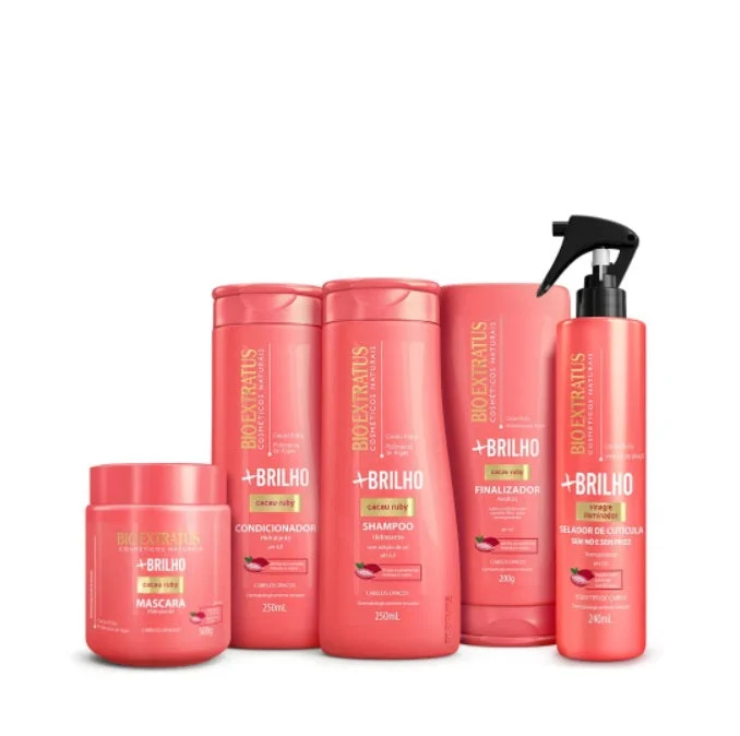 + Shine Hair Nourishing Moisture Softness Treatment Kit 5 Itens - Bio Extratus