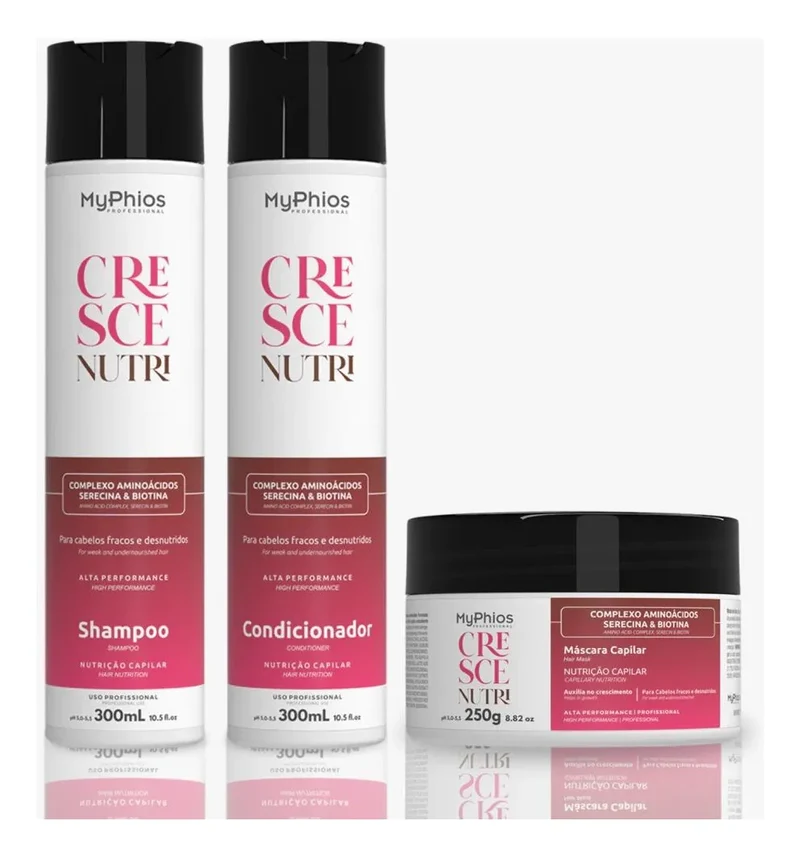 Cresce Nutri Rapunzel Treatment Hair Growth Nourishing Kit 3 Itens - My Phios