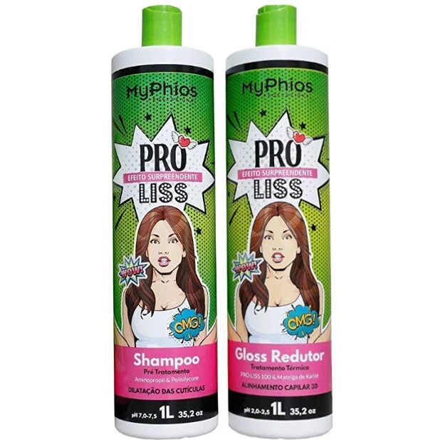 Progressive Brush Hair Straightening Volume Reducer Proliss Kit 2x1L - My Phios