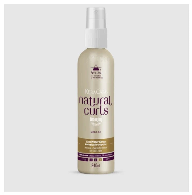 KeraCare Natural Curls Coco Water Revitalizing Hair Treatment Spray 240ml - Avlon