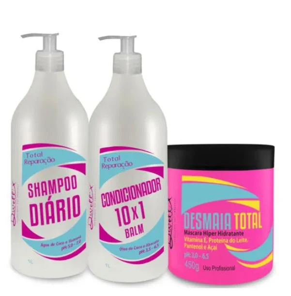 Total Repair Daily Hair Home Care Treatment + Desmaia Cabelo Kit 2 Itens - Dwell'x