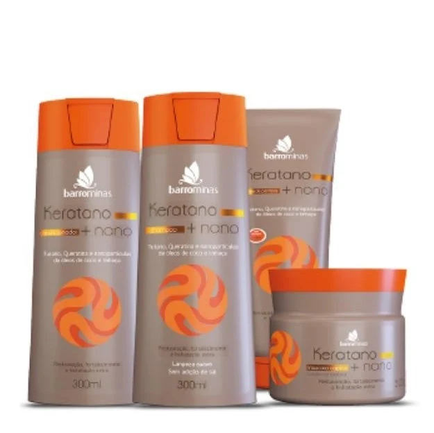Keratano + Nano Home Care Maintenance Treatment Kit 4 Itens - Barrominas