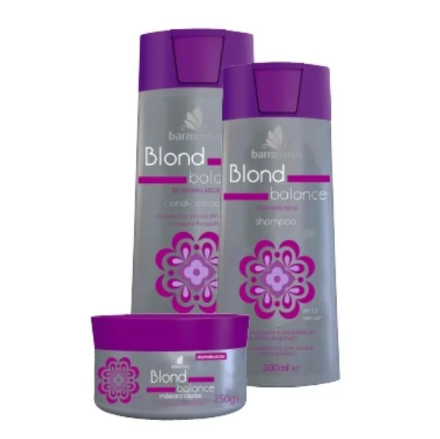 Blond Balance Hair Care Color Maintenance Treatment Kit 3 Itens - Barrominas