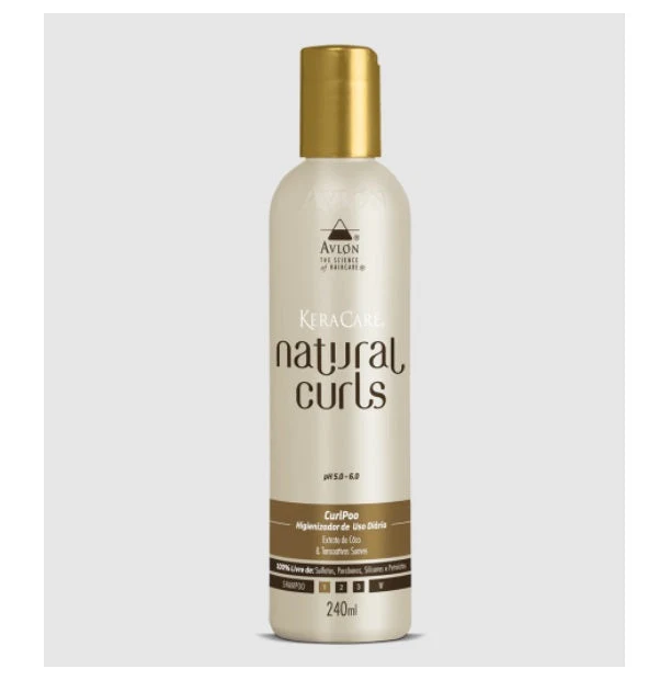 KeraCare Natural Curls Detangling CurlPoo Shampoo Curly Hair 240ml - Avlon