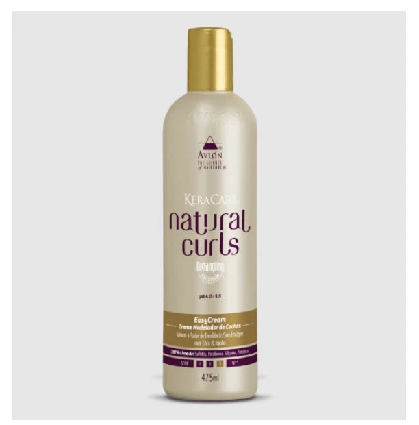 Keracare Natural Curls Easy Cream Curly Hair Modeling Cream 475ml - Avlon