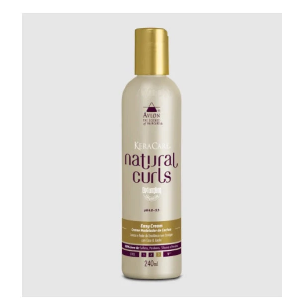 Keracare Natural Curls Easy Cream Curly Hair Modeling Cream 240ml - Avlon