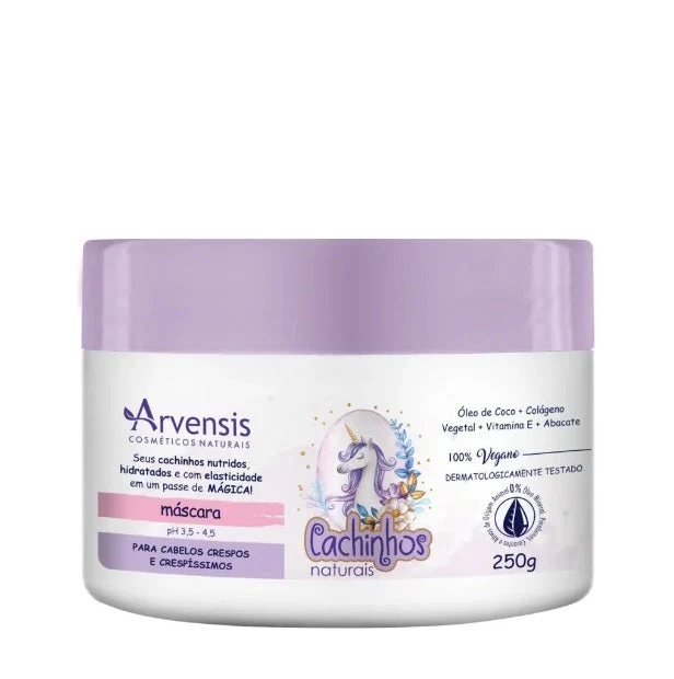 Cachinhos Curly Hair Crespos Mask Curls Moisturizing Treatment 250g - Arvensis