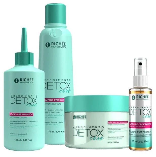 Detox Care Hair Growth Micellar Home Care Treatment Kit 4 Itens - Richée